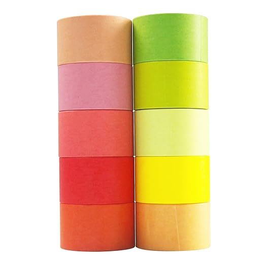 VIVIQUEN 20 Rolls Washi Tape Set Colored Masking Tape Pack Decorative Thin Tapes Children and Gifts Warpping (1 Inch 25mm)