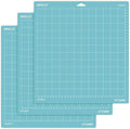 AIRCUT Light Grip Cutting mat for Cricut Maker 3/Maker 4/Maker/Explore 3/4/Air 2/Air/One(12x12 Inch, 3 Mats) Light Adhesive Sticky Blue Quilting Cricket Cutting Mats Replacement Accessories for Cricut