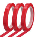 MECCANIXITY Whiteboard Tape 1/2" x 72 Yard Pinstripe Graphic Chart Line Grid Marking Tapes for Classroom Office Dry Erase Board Art, Red, Pack of 3