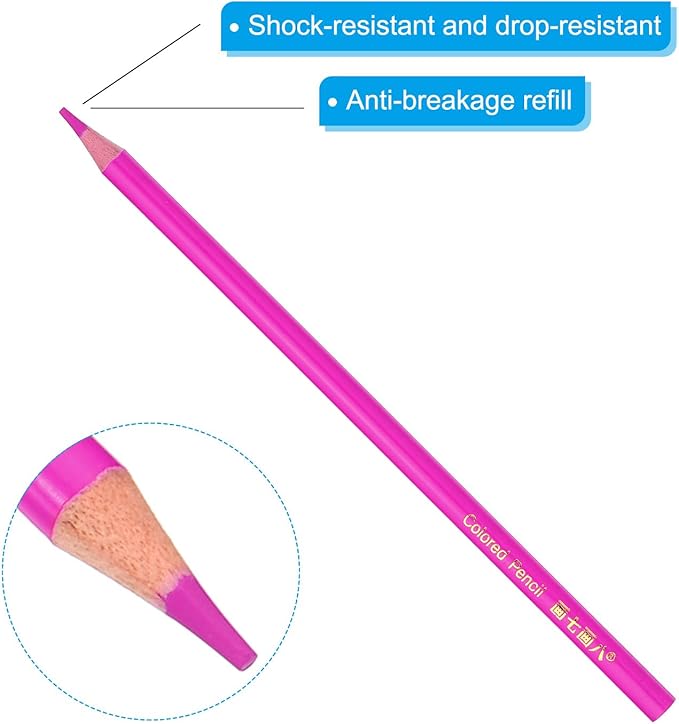 PATIKIL Rose Red Colored Pencils Set,20 Pcs Oil Color Pencils Wooden Coloring Drawing Pencil for Artists Art Painting