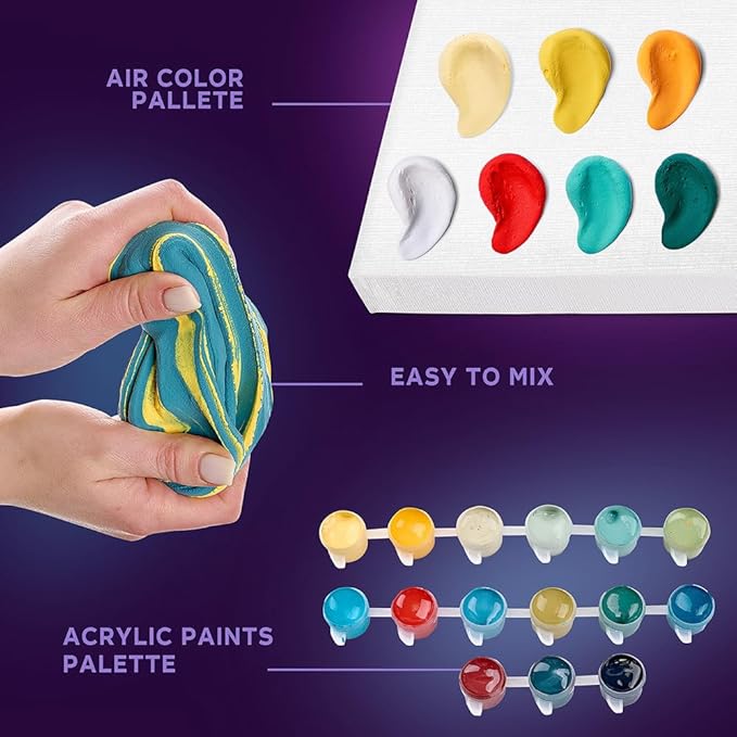 OKTO Art Kit A Cat in a Hot air Balloon Flight | Arts & Crafts DIY Painting with Modeling Claу | Claу Kit for Painting | Painting Kits for Adults for Home Decoration Claу for Adults