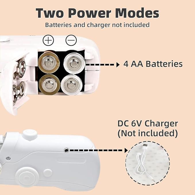 Handheld Sewing Machine, Portable Mini Sewing Machines for Beginners, Quick Stitching with Accessory Kit, Electric Sewing Machine for DIY Projects at Home or Travel
