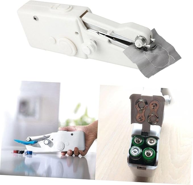 NUOBESTY Singer Handheld Sewing Machine Portable Lightweight White for Home and Travel Random Color