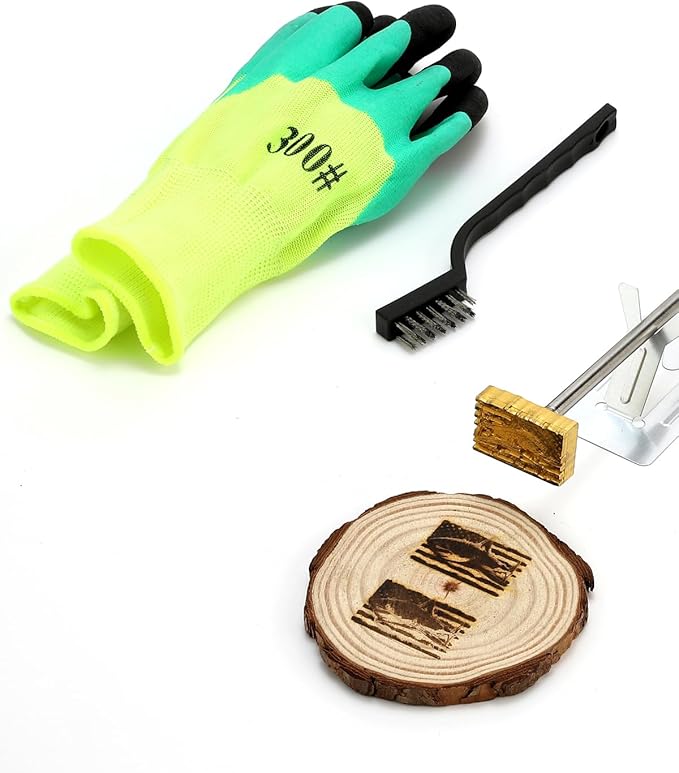 AIMOADO Shark Branding Iron Stamp, 1 1/2" Wood Branding Iron Personalized Logo for Meat, Burger, Wood, Hats with Full Set Tools