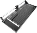 48" Rotary Sheet Trimmer Cutter, Multi-Paper Cutter for Cardstock, Photo Paper & PVC, Rolling Trimmer with Two Spare Blades, Rotary Cutting Blade with Safety Guard