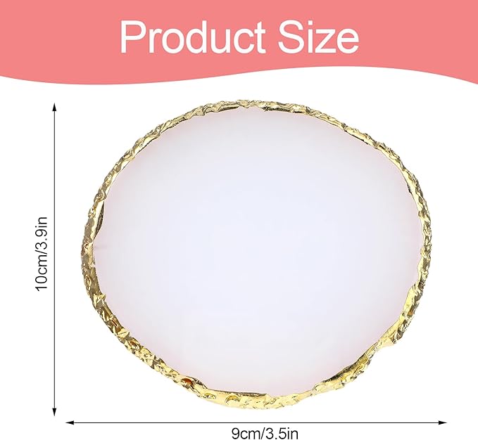 Resin Nail Art Palette, Nail Polish Palette Nail Painting Mixed Color Palette Gilded Edge Nail Art Color Mixing Tray DIY Nail Gel Makeup Display Board Pallet for Nail Art