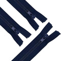 ANPURZII 3PCS #5 37 Inch Deep Navy Blue Separating Jacket Zippers for Sewing Coats, Molded Plastic Bulk Zippers(DeepNavyBlue 37" 3PCS)