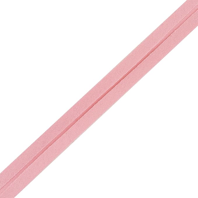 Mandala Crafts 55 Yards 1/4 Inch Blush Double Fold Bias Tape for Sewing - Bias Binding Tape for Quilting Binding, Hemming, Seam, and Fabric Piping