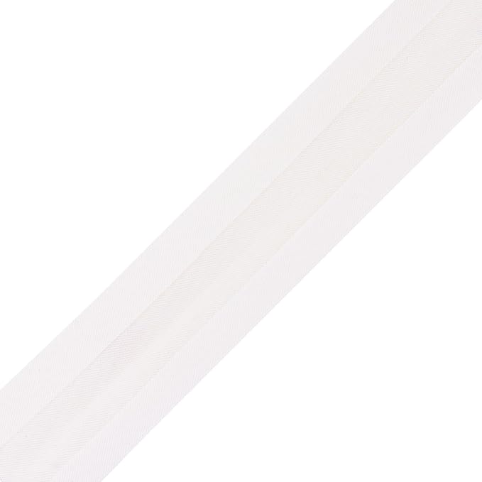 Mandala Crafts 55 Yards 1 Inch Ivory Double Fold Bias Tape for Sewing - Bias Binding Tape for Quilting Binding, Hemming, Seam, and Fabric Piping