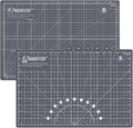 Headley Tools 18"x12" Thickened Self Healing Cutting Mat, A3 Rotary Cutting Sewing Mat for Crafts, Double Sided 5-Ply Table Cutting Board for Fabric Quilting Leather Arts Hobby Project, Grey