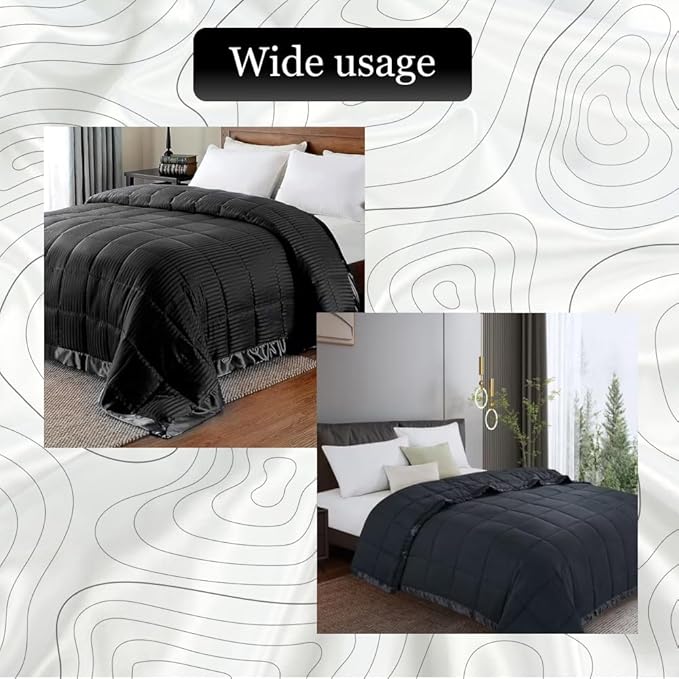 Black Satin Blanket Binding 2 Inch x 4 3/4 Yards Single Fold Tape for Quilt Edging Smooth Finish Easy to Sew On Durable Trim Material Ideal for Blanket Crafts DIY Projects Sewing