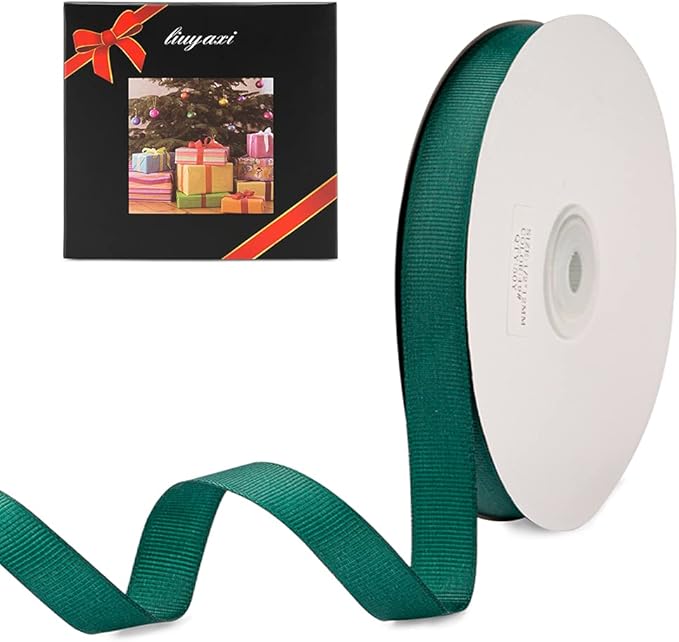 LIUYAXI 5/8" X 50 Yards Solid Teal Grosgrain Ribbon, Perfect for Crafts, Wedding Decor, DIY Hair Accessories, Sewing, Gift Package Wrapping and More