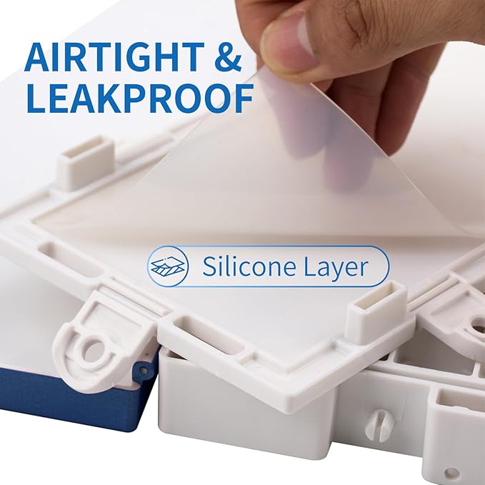 Airtight Paint Palette Tray: 28 Well Empty Watercolor Gouache Acrylic Palette with Lid Mixing Trays for Artists Adults Travel Outdoor Plein Air Painting