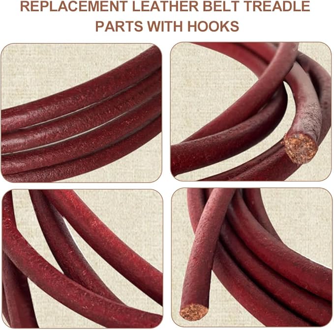 2pcs Sewing Machine Belts,Sewing-Machine Belts Replacement with Old Sewing Machine Parts Accessories Clean Set,Treadle-Sewing Machines Belt with Hook