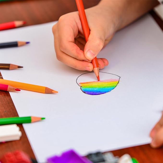 PATIKIL Orange Colored Pencils Set,20 Pcs Oil Color Pencils Wooden Coloring Drawing Pencil for Artists Art Painting