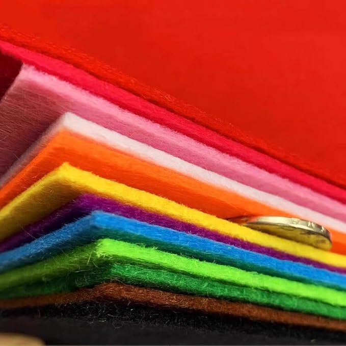 YYCRAFT Stiff Felt Sheets Thick Felt 9 Inch X 12 Inch - 30 Pcs Pack(15 Colors)