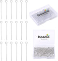 Platinum Plated Open Eye Pins Non Tarnish 20mm 200pcs for Jewelry Making Findings