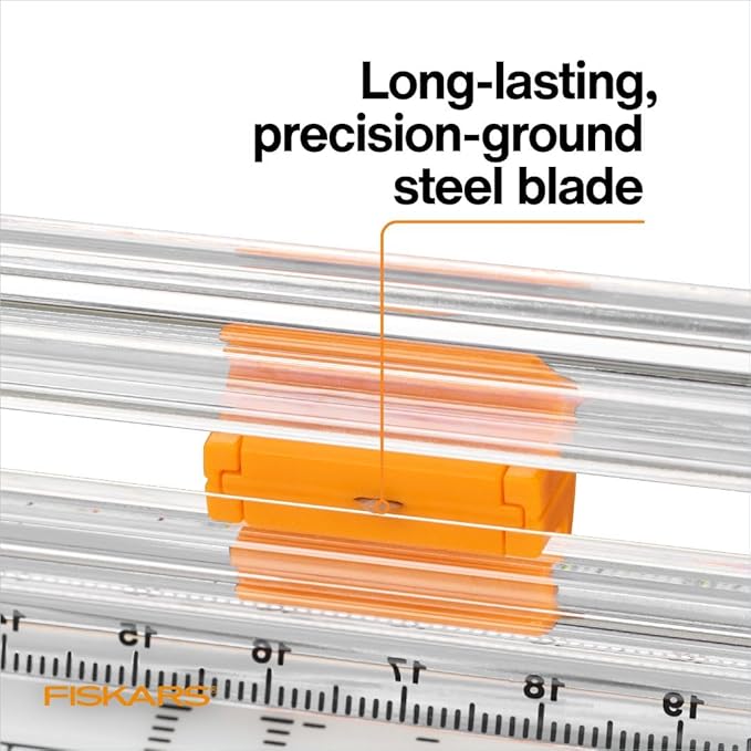 Fiskars TripleTrack Trimmer Replacement Blades - 2-Pack - High Profile Style I Blades for Cutting and Scoring - Arts and Crafts - Orange/Black