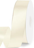 1-1/2" x 100 Yards Satin Ribbon - Ivory Silk Ribbon with Spool - Ideal for Gift Wrapping, Floral Bouquets, Crafts, Wedding Party Decorations, Christmas and Sewing Projects