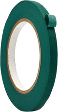 WOD MTC5 Colored Masking Tape, Green, 3/8 inch x 60 yds. Colorful Teacher Painters Tape for Fun DIY Art & Crafts, Lab Labeling, Writable & Classroom Decorations