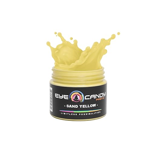 Eye Candy Beige Pigment Paste Sand Yellow (2 oz/RAL 1002) | Epoxy, Resin Art Paste |Highly Pigmented |Resin Art | Woodworking