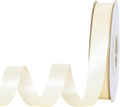 YAMA Ivory Double Faced Satin Ribbon, 1/2 Inch 25 Yards, Cream Ribbon for Gift Wrapping Crafts Hair Bows Wedding Party Decoration