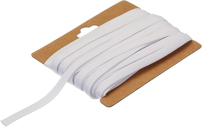MECCANIXITY 1/4 Inch Double Fold Bias Tape Cotton Continuous Bulk Bias Tape for Sewing,Seaming Quilting Hemming Binding Crafts (White 12 Yards)
