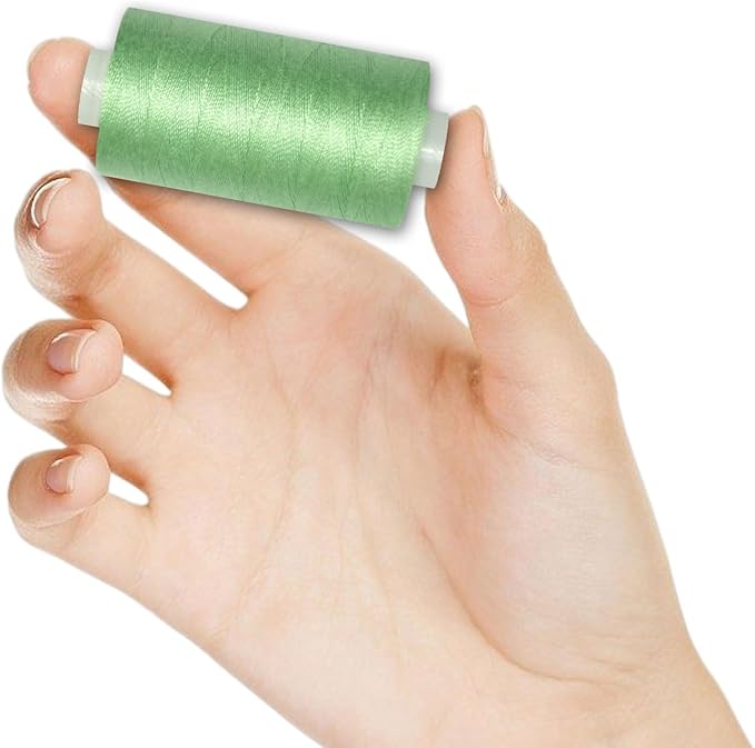 All Purpose Sewing Thread-2 Spools of Hand Polyester Sewing Thread for Sewing Machine for Hand and Machine Sewing(Nile Green, 2 spools)