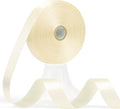 60 Yards Ivory Satin Ribbon 3/4 Inch, Cream Polyester Fabric Ribbon for Gift Wrapping, Crafts, Flower Bouquet, Wedding, Baby Shower, Festival, Christmas, Nursery Party