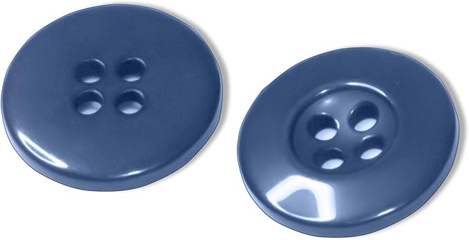 100 Pcs Navy Sewing Buttons 0.75 inch 4-Hole Round Buttons 30L Plastic Polished Glossy Finish 19mm Uniform Ideal for Jacket Work Uniforms Workwear School Outfits Aprons Pants Bags DIY Crafts