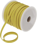 MECCANIXITY 1/4 Inch Double Fold Bias Tape Polyester Continuous Bulk Bias Tape for Sewing,Seaming Quilting Hemming Binding Crafts (Gold 55 Yards)