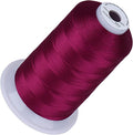 Simthread 5500Yds Embroidery Thread, 5000M High-Yardage 40WT 100% Polyester Thread – 170+ Vivid Colors, High-Speed Rated – Compatible with Brother, Singer, Janome & More - Royal Purple 869