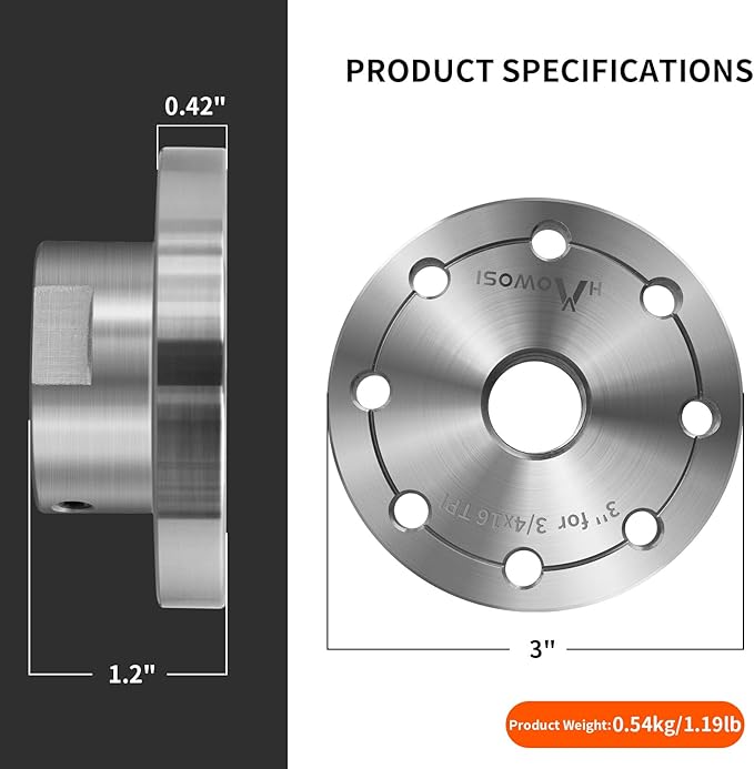 Wood Lathe Steel Faceplate 3",Faceplate for Wood Lathe,Lathe Face Plate Fit for 3/4" x 16TPI Spindle