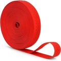 Mandala Crafts 1 Inch Elastic Silicone Gripper Tape for Clothing - 10 Yds Dotted Non Slip Elastic Band for Sewing - Red Silicone Flat Fabric Stretchy Ribbon Straps