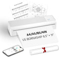 A4 Wireless Thermal Printer, Portable Bluetooth Printer, Support Multi-Size Thermal Paper, Compatible with Android and iOS Phone & PC, 300DPI Inkless Printer for Travel, Office, School
