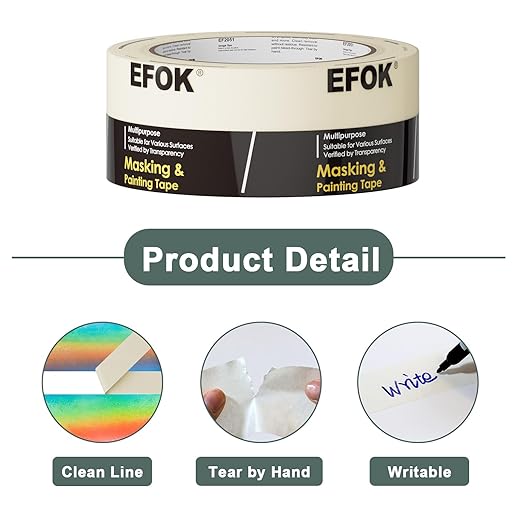 10 Pack Masking Tape 2 Inch Wide Bulk, 2026 Upgrade White Painters Tape Anti-UV General Purpose, 1.88 Inch × 55 Yards Total 550 Yards