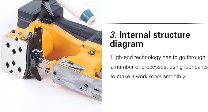 Handheld Electric Sewing Machine 1700 Stitches/Min 7-9mm 210W High Speed Wireless Portable Electric Bag Stitching Closer Sack Seal Sewing Machine for Feed Sacks Jute Bags Seed Bags Rice Bags