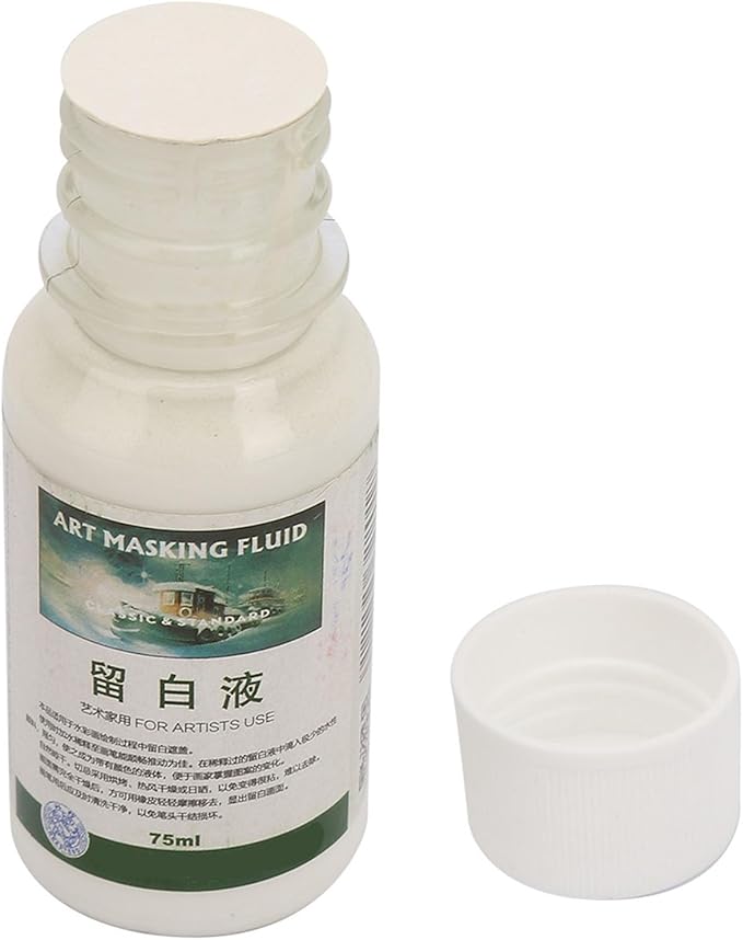 Masking Fluid for Watercolor Painting, Painting Media Pigment Covering Liquid, Art Masking Liquid Watercolors, 75ml