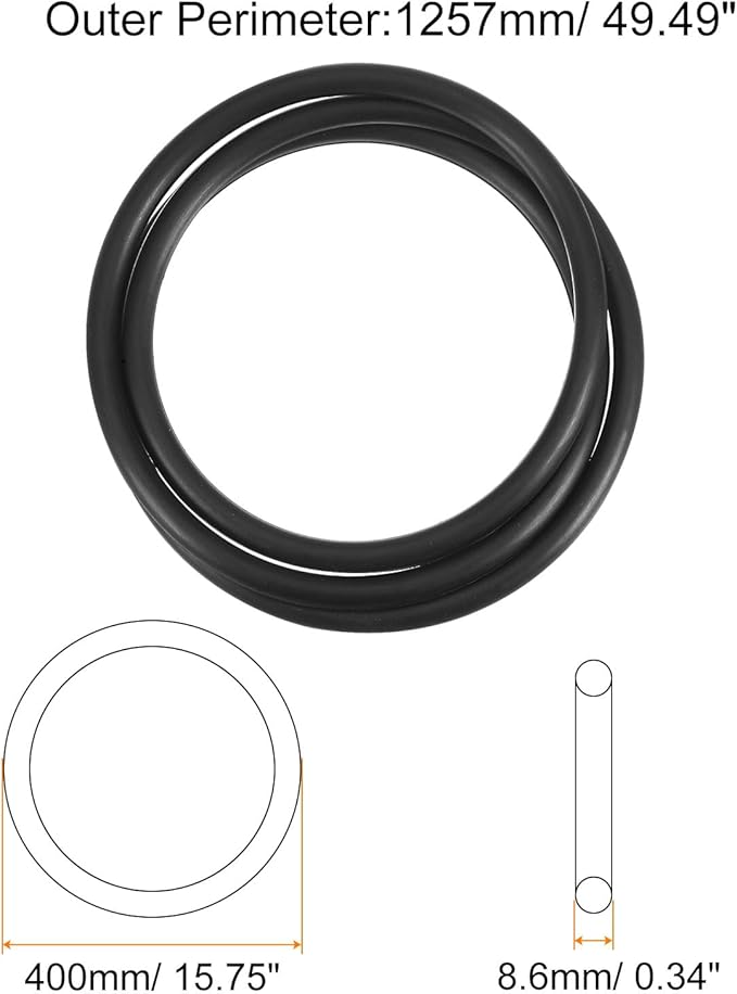 HARFINGTON Universal Sewing Machine Motor Stretch Belt 1257mm 50" Perimeter, 8.6mm Belt Thick for Sewing Machine Motor Seal Repair