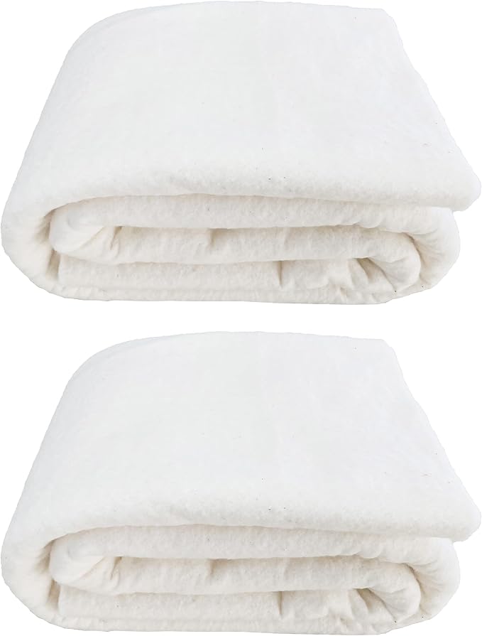 Vuwuma 2PCS 36x 45 Inch Natural Cotton Quilt Batting for Quilting Fabric Sewing Craft