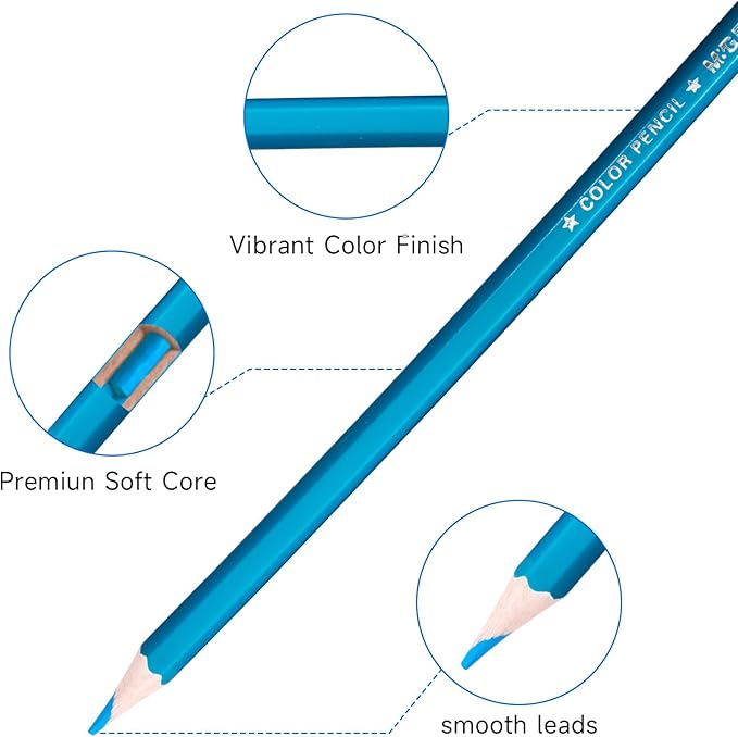 M&G 36-color Colored Pencils Set for Adult Coloring Books, Christmas Stocking Stuffers for artists Gift, Soft core color pencils set, Art Drawing Pencils for Artists Adults