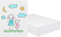 6 Pack White Hardcover Blank Book 6x8 inch, Hardcover Blank Book for Students to Write Stories, Draw Sketch Journal（White，22 Sheets/ 44 Pages Each）