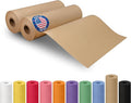 9" x 2160" (180 ft) Brown Kraft Paper Roll, 2-Pack - USA-Made Craft Paper for Gift Wrapping, Kids' Arts & Crafts, School Projects - 100% Recycled Natural Material 30lb Thickness by IDL Packaging