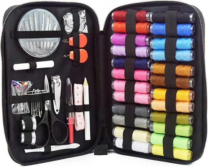 90pcs Sewing Kit, Portable Sewing Kit, Includes Scissors, Thread, Needles, Thimble and Measuring Tape, Perfect for Beginners and DIY Enthusiasts