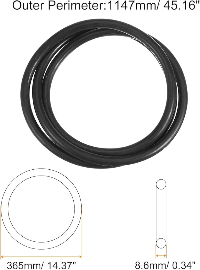 HARFINGTON Universal Sewing Machine Motor Stretch Belt 1147mm 45" Perimeter, 8.6mm Belt Thick for Sewing Machine Motor Seal Repair