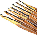 DnU Avenue Crochet Hooks for Arthritic Hands, Multi Color Wooden Ergonomic Crochet Hooks Set of 7 Size 4MM to 10MM | Sustainable Rosewood, Neemwood, Sheesham Wood | for Crochet Lovers