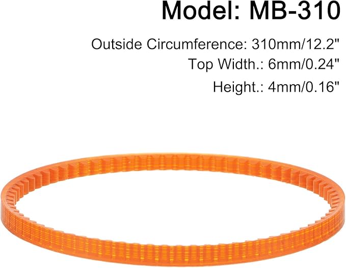 uxcell 4pcs MB Series Standard Sewing Machine Belts MB-310 Motor Drive V Belt, 310mm / 12.2" Outside Circumference