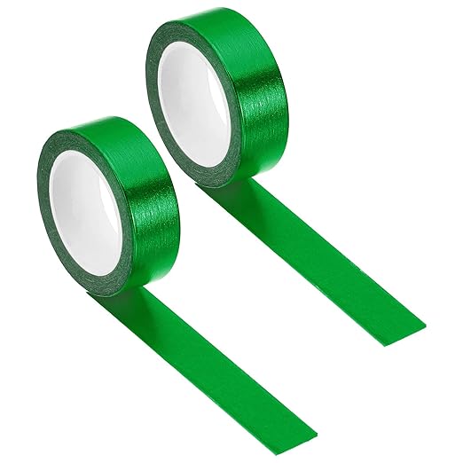 PATIKIL 15mm x 10m Metallic Washi Tape, 2 Roll Masking Foil Sticker Self Adhesive for DIY Art Craft Wrapping Decoration, Green