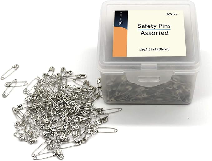 1.5Inch/38mm Safety Pins Bulk (38mm-500pcs)