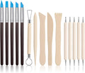 15PCS Clay Tools Kit, Pottery Tools Modeling Dotting Tool Resin Clay Sculpting Tools Kit Air Dry Clays Tool Set for Adults, Pottery Craft, Dotting, Carving, Drawing, Molding, Modeling, Shaping